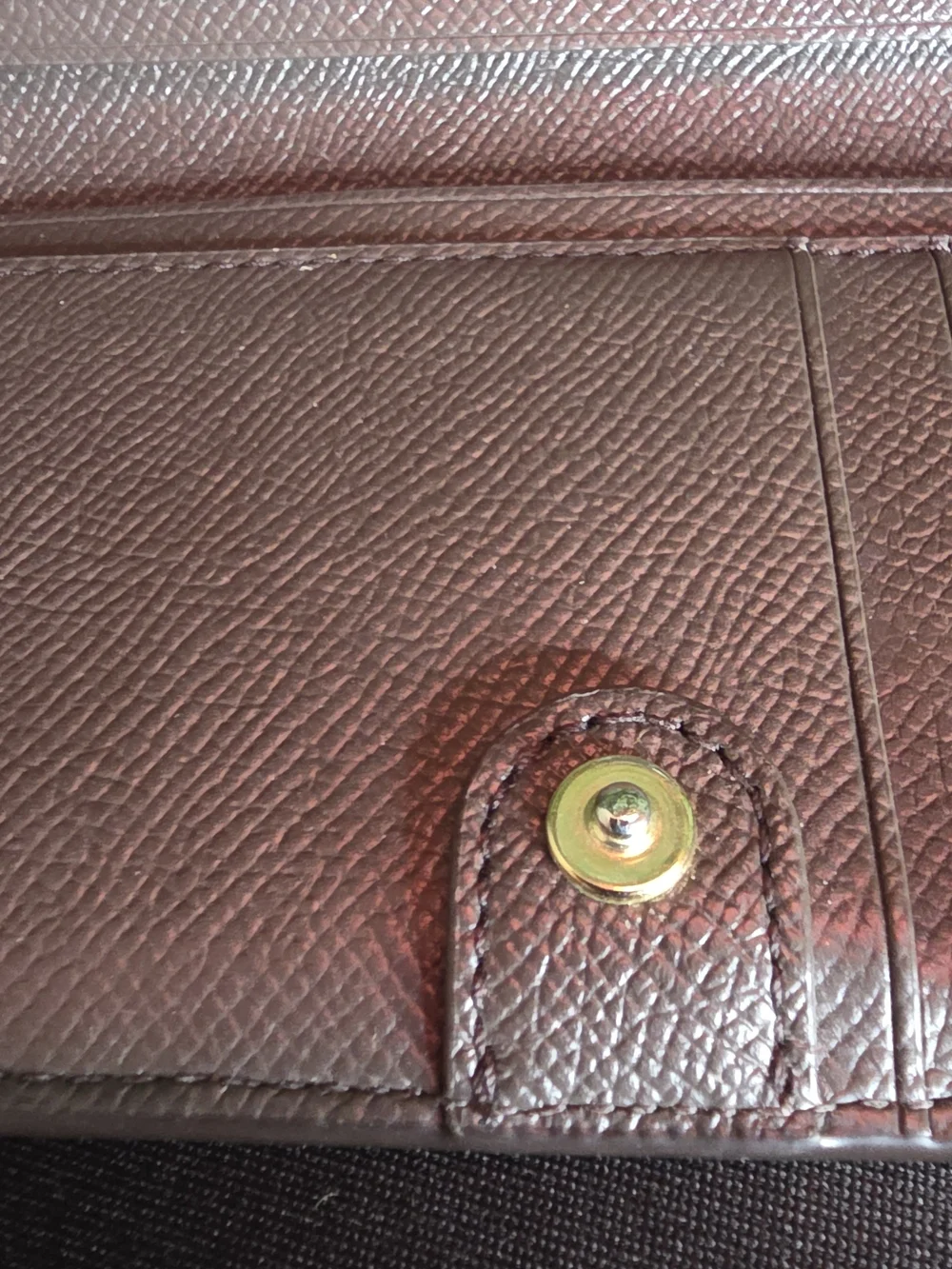 Coach Leather Zip-Around Wallet in Cognac Brown